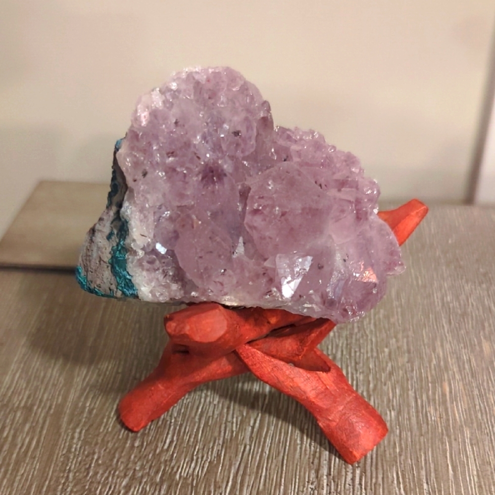 Natural Amethyst Cluster with Stand